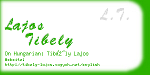 lajos tibely business card